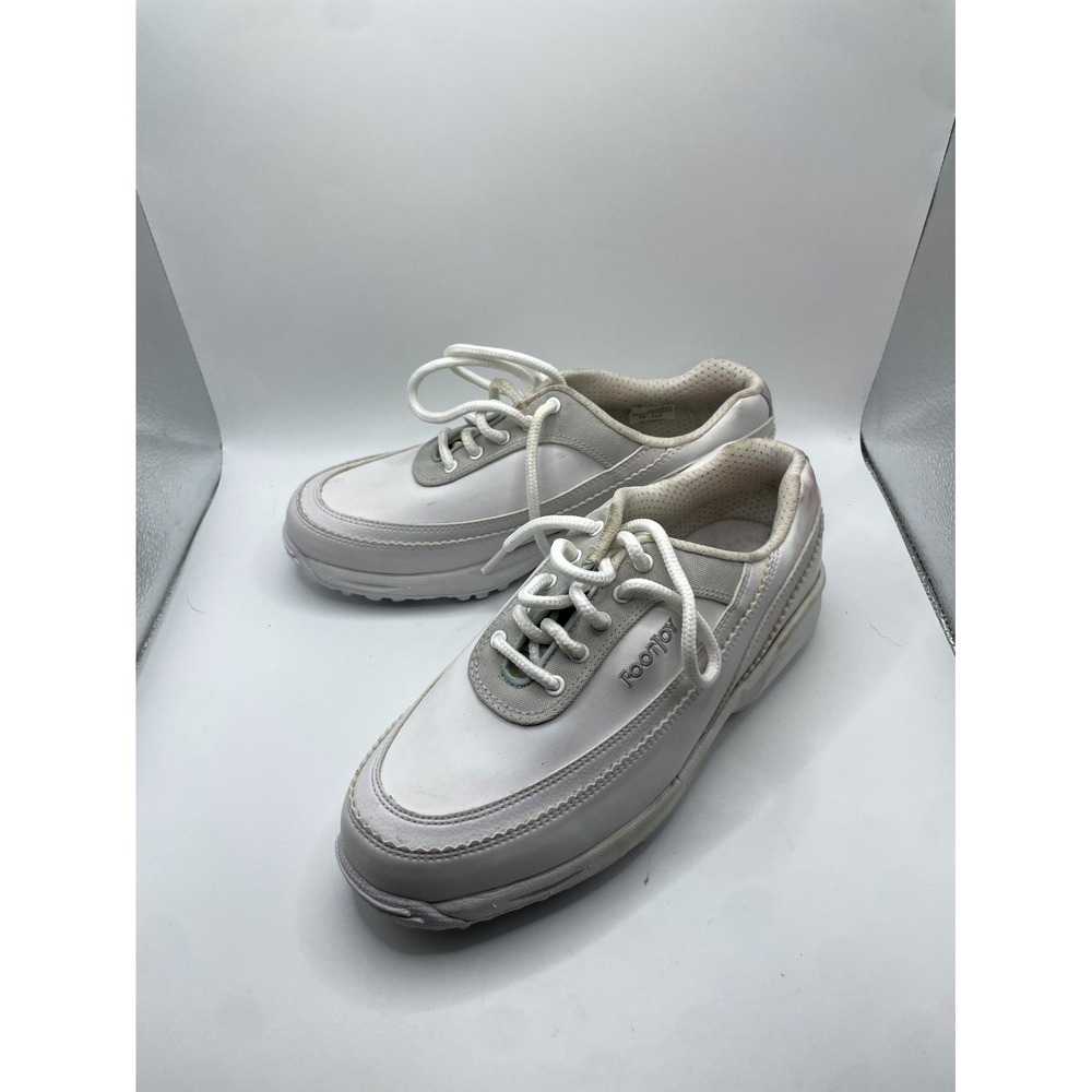 Footjoy Greenjoys 48759 Womens US 8 M Athletic Sneaker White Leather Golf Shoes